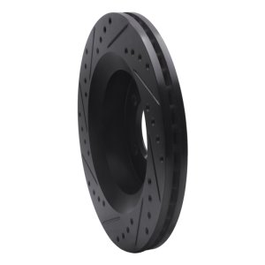 Chrysler 300M Brake Rotor (1) - Front Right - R1 Concepts - Drilled & Slotted - Black - `99-`04